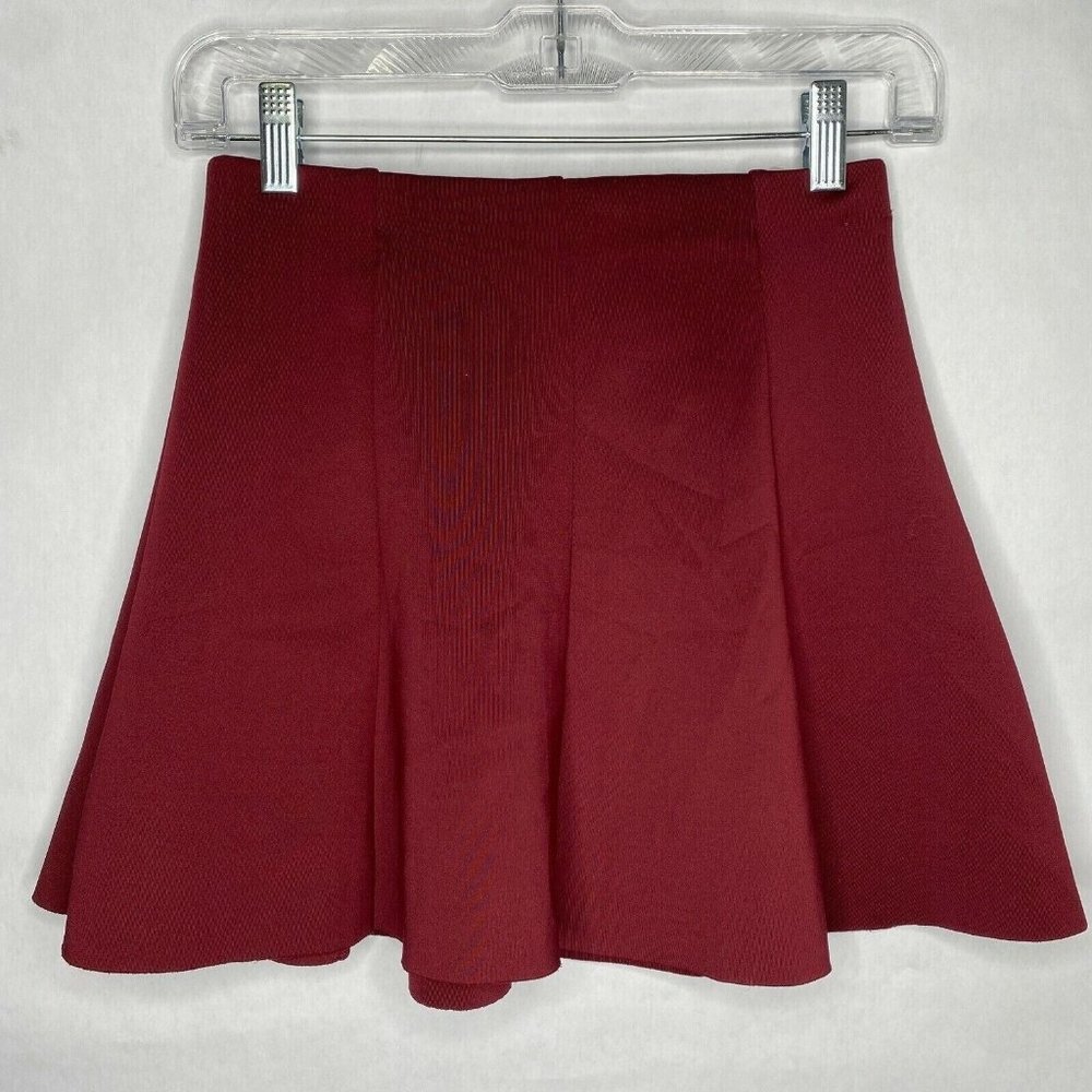 Aeropostale Skirt Junior S Burgundy Circle Swing Stretch